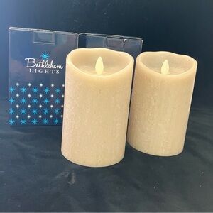 Bethlehem Lights Touch Candles (2) 5” New Tan